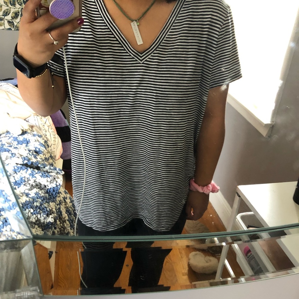 Striped v neck